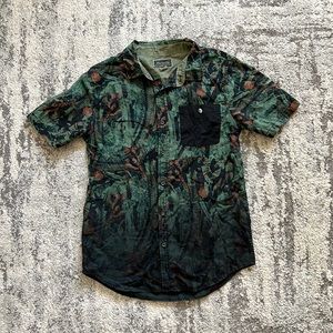 Modern amusement button up short sleeve